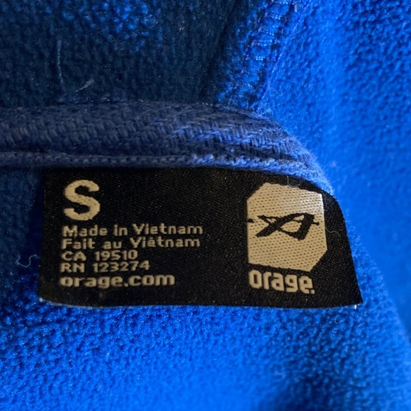 RARE Orage Blue and White Hoodie Sweater ski snowboard Y2K Size Small Skater 90s - Picture 9 of 10